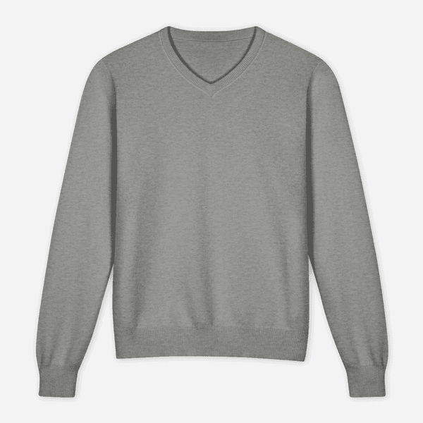 Unisex Knitted V Neck Classic Fit Sweater