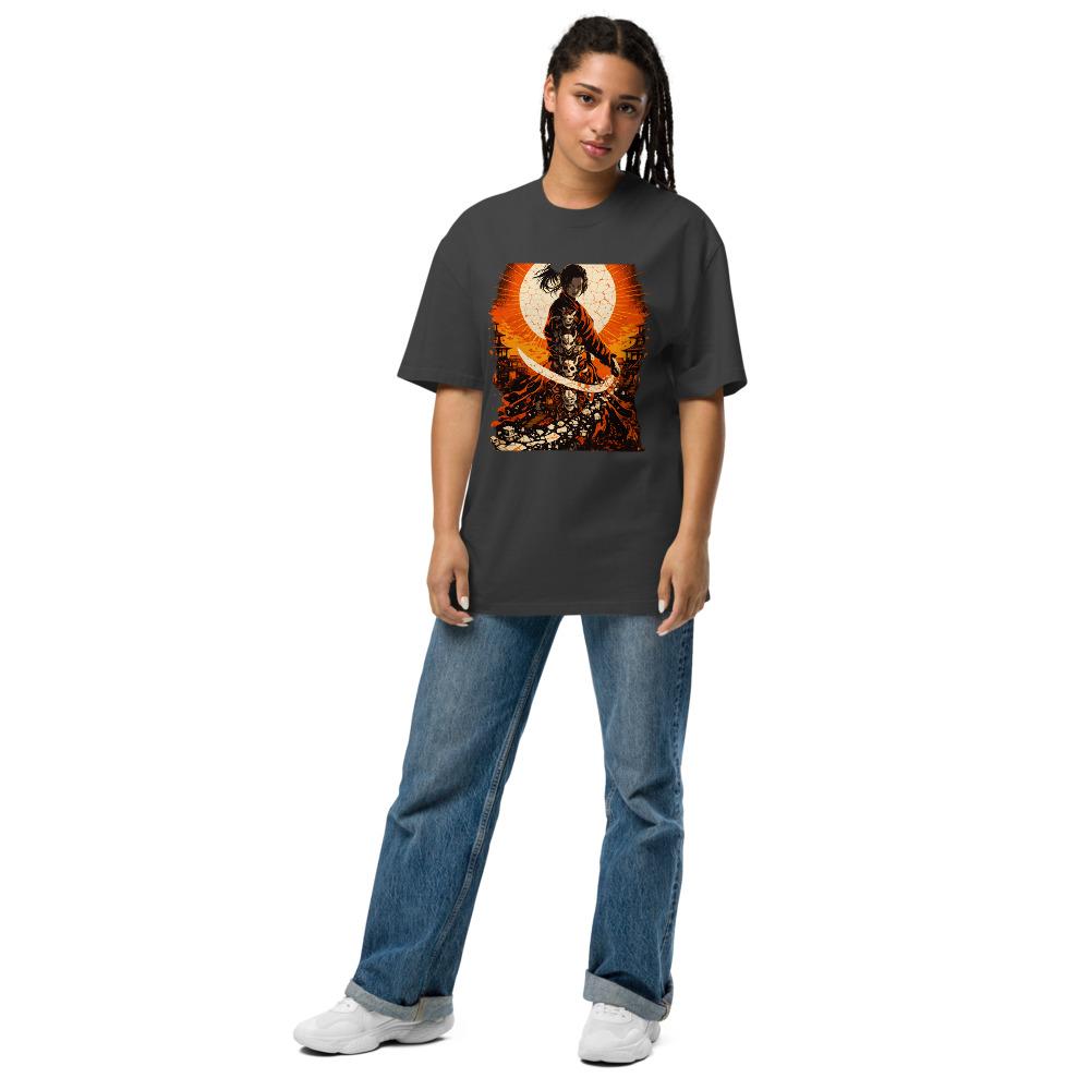 Fiery Reaper Angel Skull Townscape